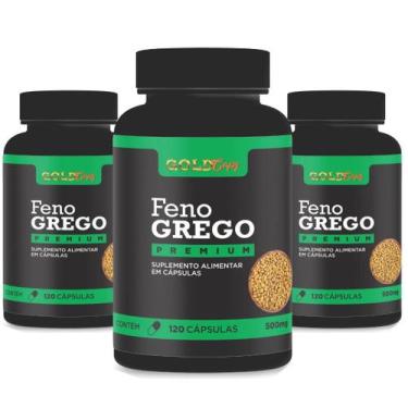 Imagem de Suplemento Feno Premium 360 Cápsulas 500 mg kit 3 frascos x 120 capsul