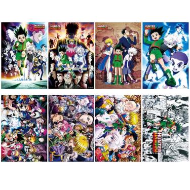 Imagem de Conjunto de pôsteres Hunter x Hunter, 8 peças de impressões de arte de parede sem moldura