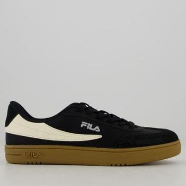 Imagem de Tênis Fila Court 80 Preto e Creme-Masculino