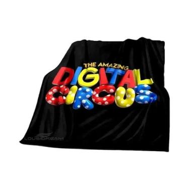 Imagem de Cobertor Digital Circus Cartoon De Flanela Quente E Confortável Para S