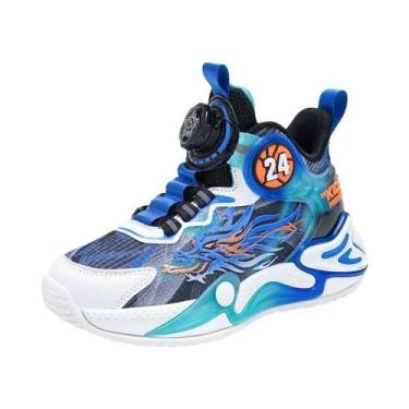 Imagem de Tênis De Basquete Masculino Luxuoso Com Sola Macia Para Crianças, Calç