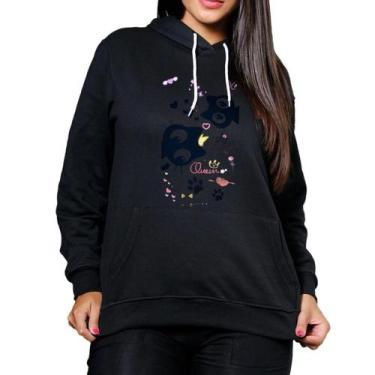 Imagem de Moletom Preto Você Escolhe a Estampa Com Capuz Bolso Canguru - CS DEPA