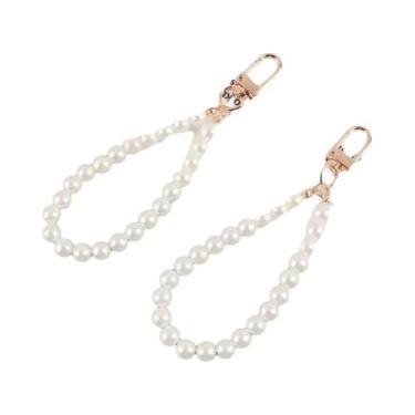 Imagem de Chaveiro Feminino E Infantil Fofo Com Pérolas Brilhantes, Conchas E Co