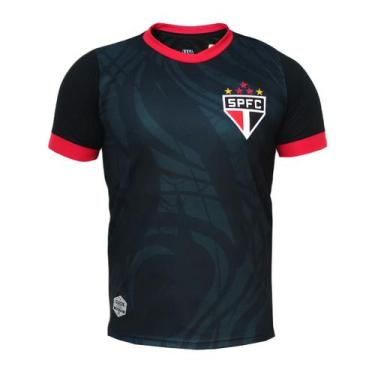 Imagem de Camisa São Paulo Classic Símbolo - Masculino - RetrôMania, XG, Preto