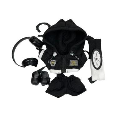 Imagem de Conjunto De Moletom E Calça Labubu Vermelho Com Zíper, Faixa De Cabelo