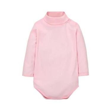 Imagem de Macacão De Algodão De Manga Longa Para Bebês Meninas, Cor Sólida, Conf