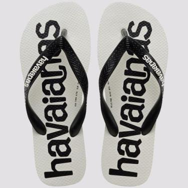 Imagem de Chinelo Havaianas Top Logomania 2 4145741 Branco, Branco, Preto, 3624,