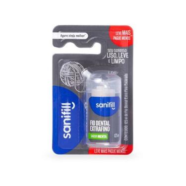 Imagem de Fio Dental Sanifill Extrafino Sabor Menta 125 metros  Leve mais, Pague
