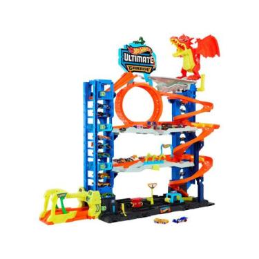 Imagem de Hot Wheels Ultimate Garage Super Garagem City com Dragão e Elevador 90