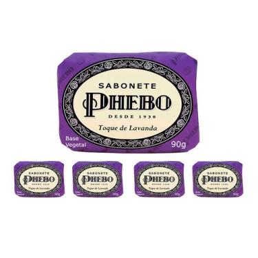 Imagem de Kit 5 Sabonetes em Barra Toque de Lavanda Glicerina Vegetal Vegano Phe