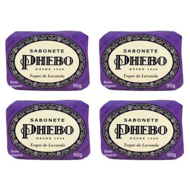 Imagem de Kit 4 Sabonetes em Barra Toque de Lavanda Glicerina Vegetal Vegano Phe