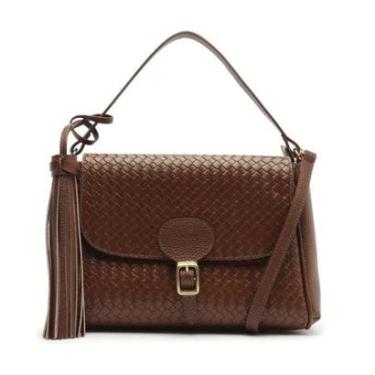 Imagem de Bolsa Textura Trançada com Tassel Lançamento Anacapri-Feminino