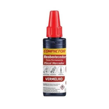 Imagem de Reabastecedor Pincel Permanente 30ml Compactor, Vermelho