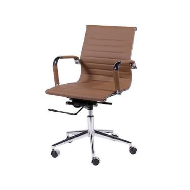 Imagem de Cadeira de Escritório Eames Esteirinha Baixa - PU Caramelo - ordesign,