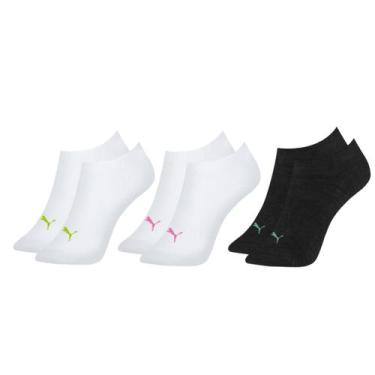 Imagem de Kit 3 Pares Meias Invisível Puma Sapatilha Adulto Original, Branco, Pr