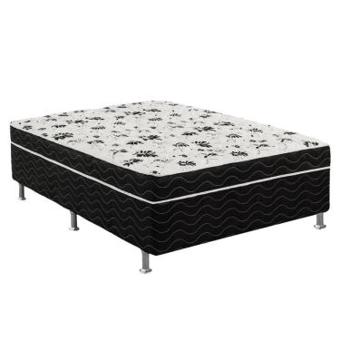 Imagem de Cama Box Conjugada Casal 138x188 Ortopédico Premium Espuma D28 D33 Tecido Poliéster Mat...