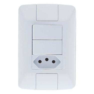 Imagem de Conjunto 2 Interruptores Simples + Tomada 10a - Linha Aria - Tramontina