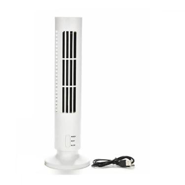 Imagem de Ventilador Torre USB Mini Portátil sem Hélice 3W 2 Velocidades Branco Bivolt