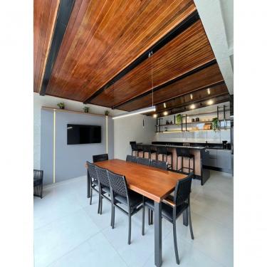 Imagem de Conjunto área Gourmet 8 Cadeiras 2,0x90 Athenas Paonanda
