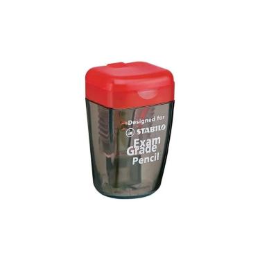 Imagem de Apontador Escolar Stabilo Exam Grade com Depósito, Lâmina Antiferrugem, Afiação de Longa Duração e Tampa