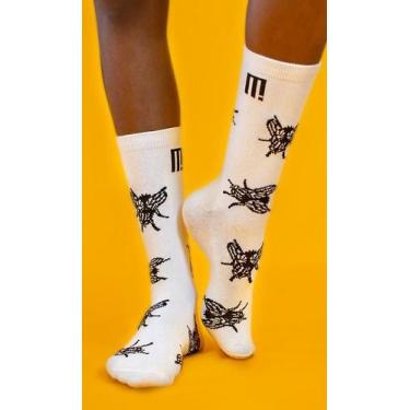 Imagem de Meia cano alto fly - MANIFESTA, Branco