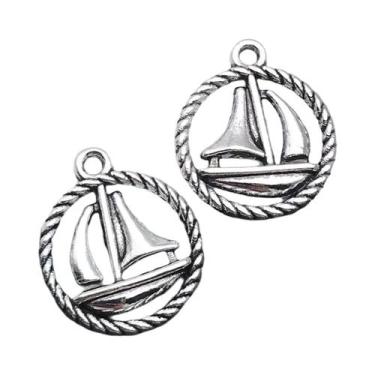 Imagem de Pingentes De Âncora De Navio Vintage Prateados Antigos, 20-52 Peças, D