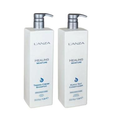 Imagem de Kit L'Anza Healing Moisture Shampoo 1000ml + Condicionador 1000ml