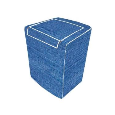 Imagem de Capa de Máquina de Lavar P Azul Jeans com Zíper Forrada - Vida Pratika