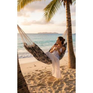 Imagem de Rede de Descanso Casal Indiana 4.10m Preta E Branca - Congratulations 