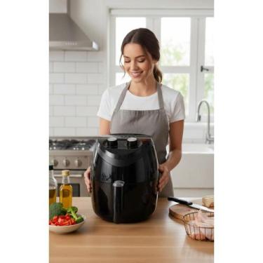 Imagem de Fritadeira Air Fry 3,5L Preta - Culinária Saudável e Rápida - Congratu