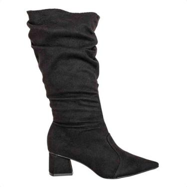 Imagem de Bota Fem Cano Alto Dm T3842-057-, Strech preto, 38