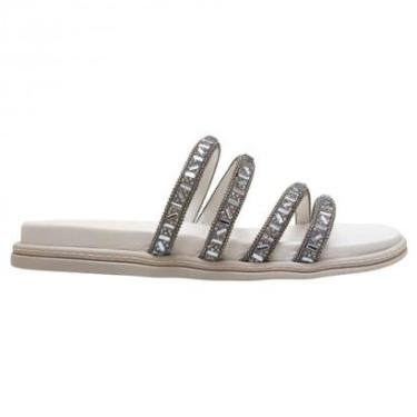 Imagem de Papete Casual Feminina Beira Rio Tiras em Strass 8488125-Feminino