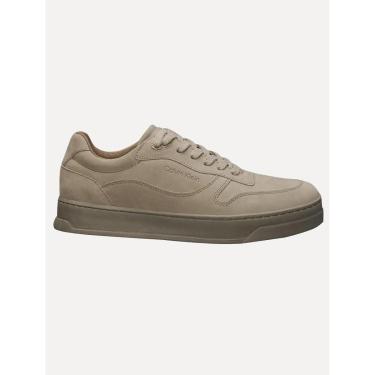 Imagem de Tênis Calvin Klein Masculino Layers Queima Lateral Nobuck Cáqui Claro-Masculino