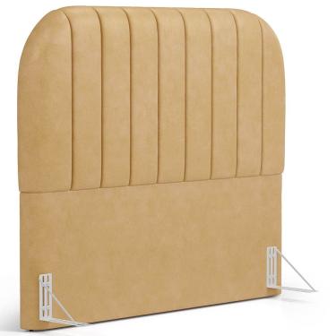Imagem de Cabeceira Cama Box Queen Estofada Orgânica 160cm Alice W01 Couríssimo Fend - Lyam Decor