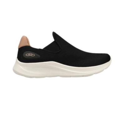 Imagem de Tênis Feminino Olympikus Flutua 2 Slip-on Conforto -, 37, Preto, Bege