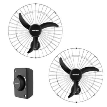 Imagem de 2 Ventiladores de Parede New 60cm Ventisol 3 Pás - 220v, 220V