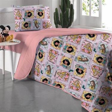 Imagem de Edredom solteiro infantil Disney Mickey e Mnnie - portallar, rosa 