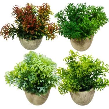 Imagem de Vaso Decorativo Com Árvore Artificial 10cm Planta Flor - zein