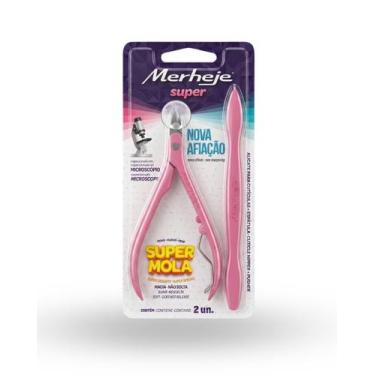 Imagem de Kit Alicate para Cutícula e Espátula  Merheje  Preciso e Confortável, 