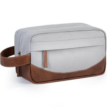 Imagem de Bolsa de higiene de viagem Ezday para homens, cinza resistente à água