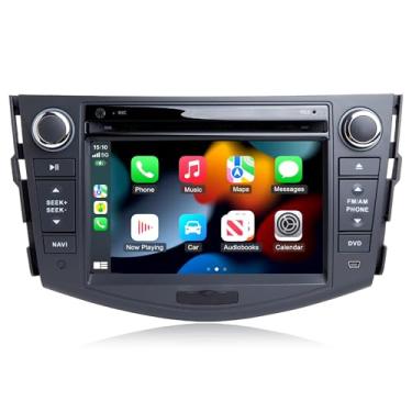 Imagem de Rádio para RAV4: 4 + 64 G Andriod 13 estéreo para carro com Bluetooth AM FM Apple Carplay para Toyota RAV4 2006-2012, unidade de cabeça de tela sensível ao toque de reposição de 7 polegadas com câmera
