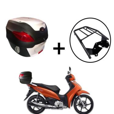 Imagem de Baú Bauleto Awa Pross 41l + bagageiro de Biz 2018+, Branco