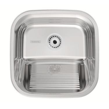 Imagem de Tanque encaixe tramontina 40x40cmaco inox polido alto brilho 94403407 