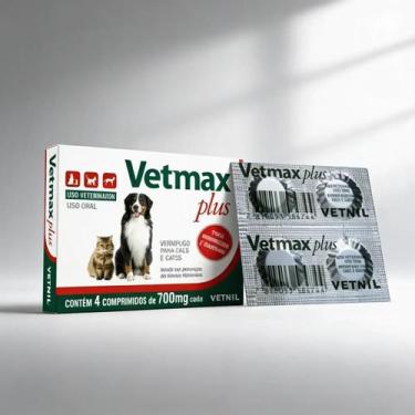 Imagem de Vermífugo Vetmax Plus Vetnil Para Cães E Gatos 4 Comprimidos