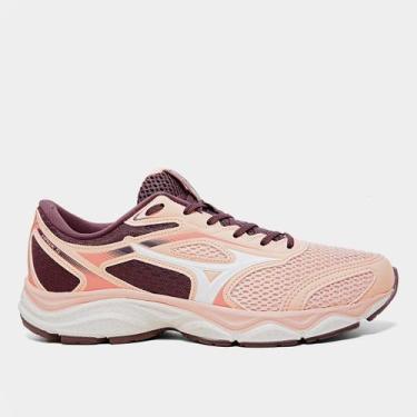 Imagem de Tênis Mizuno Hawk 5 Feminino, Rosa, Vinho, 35