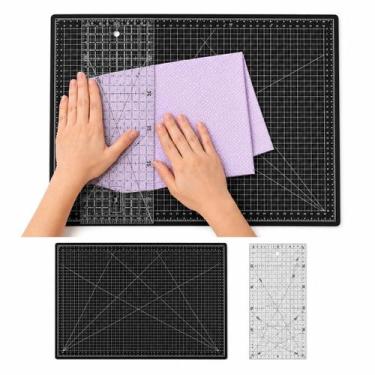 Imagem de Kit Base para Corte A3 30x45 com Régua Acrílica 15x30 para Costura Cri