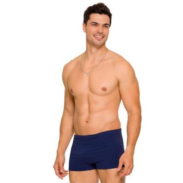 Imagem de Sunga Masculina Boxer Lisa Adulto Praia Uv50 Piscina Natação - anjo da