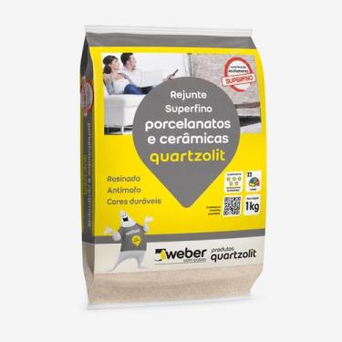 Imagem de Kit 15 Kg Rejunte Porcelanatos Antimofo Quartzolit, Bege