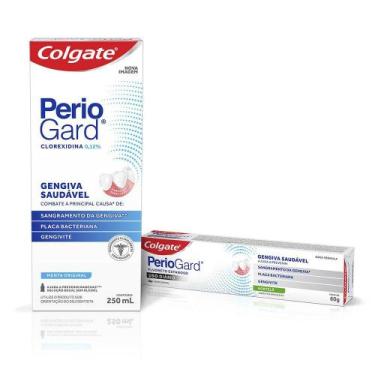Imagem de Solução Bucal Periogard Colgate 250ml e Creme Dental Periogard Colgate