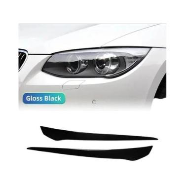 Imagem de Sobrancelhas De Farol Em ABS Preto Brilhante Para BMW Série 3 E92 E93 